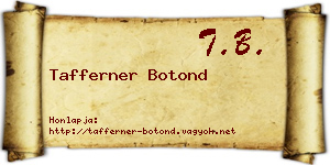 Tafferner Botond névjegykártya