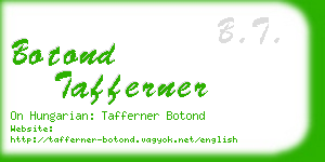 botond tafferner business card